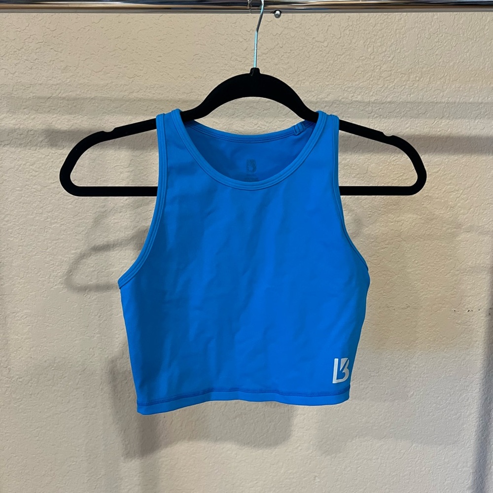 Blue Cropped Tank Top